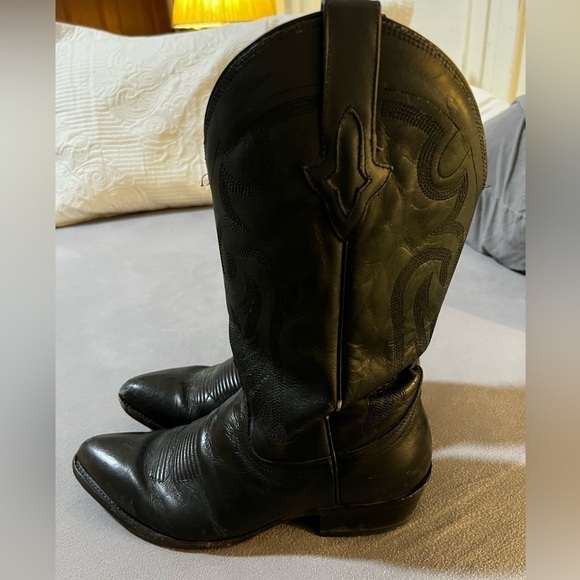 Vintage Resistol Ranch men\'s leather western boot size 9 black leather main image 11